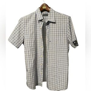 Polo Jeans Co Ralph Lauren Short Sleeve Shirt Blue Plaid Medium